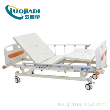 Cama de hospital de enfermería manual eléctrica 3 funciones